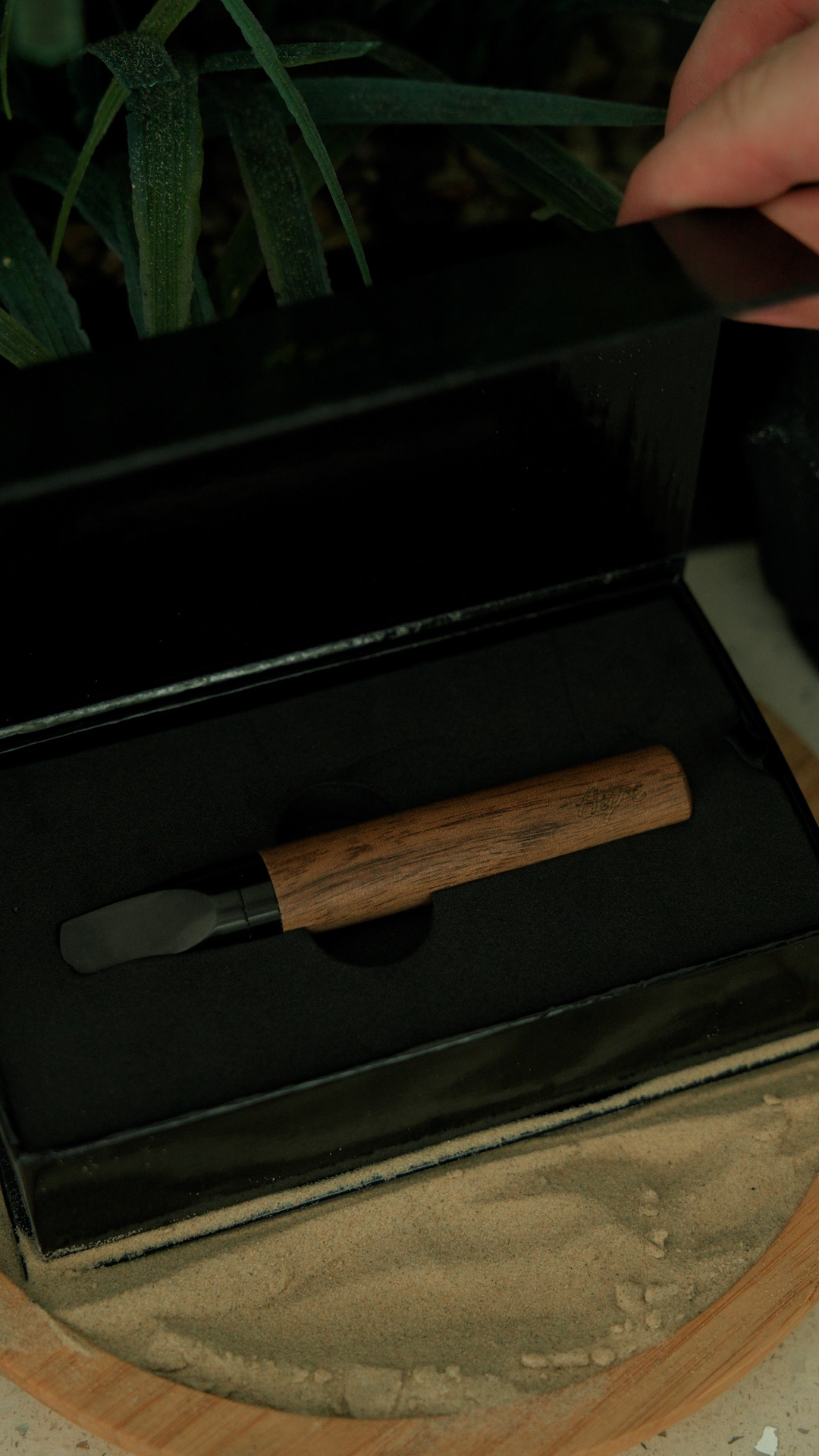 Ayre wooden inhaler in its box